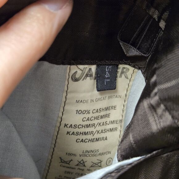 Vintage Jaeger Blazer Mens sz 54L Sports Coat 100% Cashmere Houndstooth Jacket - Picture 9 of 10